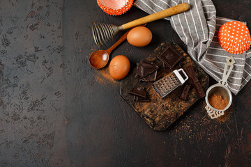 Ingredients and Tools for Chocolate Baking
