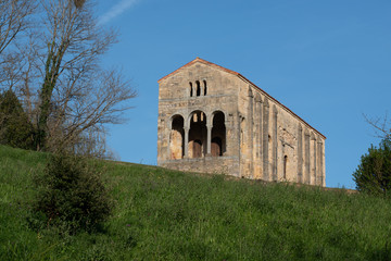 Fototapeta na wymiar church of St Mary at Mount Naranco, Oviedo, Spain