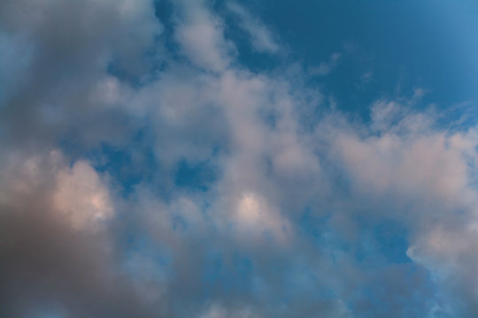 Big Puffy Clouds In Blue Sky