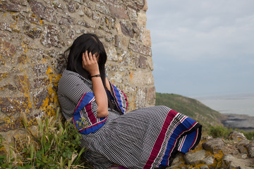 portrait femme asiatique robe