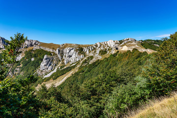 Col de Bataille, Ombleze, France. View on the plateau of Tete de la Dame.