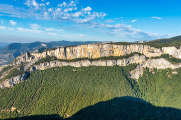 Lanscape of Vercors in France - view of Combe Laval, Col del la Machine
