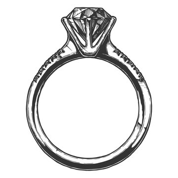 Ring with a big diamond