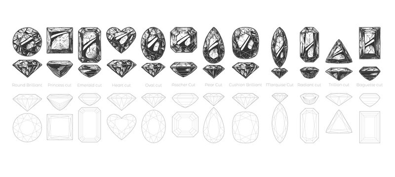 Diamond cuts and shapes