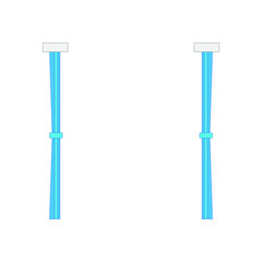 hospital curtains on white background