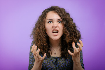Angry screaming woman