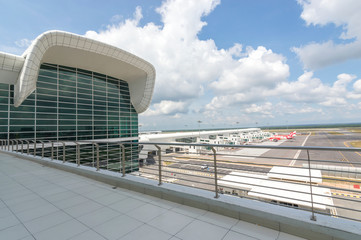 SEPANG, MALAYSIA - MAY 31 , 2014: A general view of Kuala Lumpur International Airport 2 (KLIA2) on May 31, 2014 in Sepang, Selangor, Malaysia. The 2nd terminal is catered for low cost airlines.