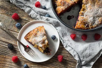 Homemade Summer Berry Buckle Cake