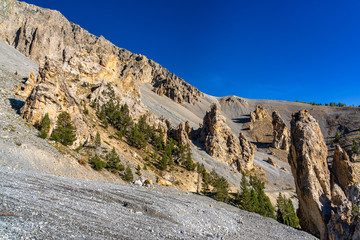 The Deserted Casse and the Izoard Pass in the french Alps, France.