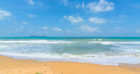 Fototapeta na wymiar Beach with water wave