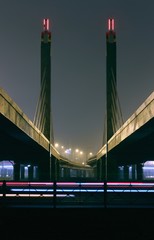 Cyberpunk style bridge