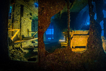 Küche im Wrack der Chrisoula K bei Abu Nuhas im Roten Meer