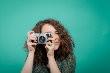 Woman with camera