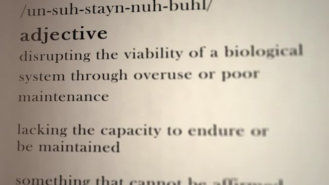 Unsustainable Definition
