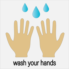 Wash your hands with soap against the virus. Coronovirus. Vector illustration