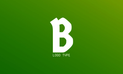 Logo Design Alphabet B On Green and Light Yellow Gradient Background