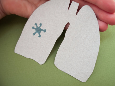 In The Hand Are Paper Sick Lungs. World Pulmonary Hypertension Day	
