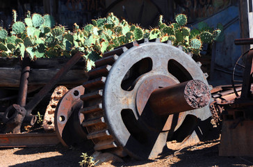 Cactus and Turquoise Mining Equipment