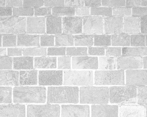 White brick wall background. Neutral texture of a flat brick wall.