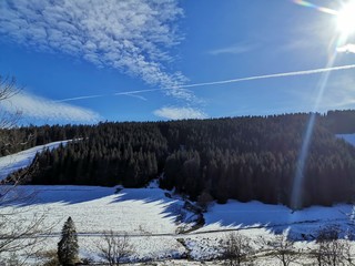 frozen lake in winter
