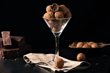 dark chocolate golden truffles