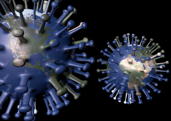 3d rendered illustration of a virus