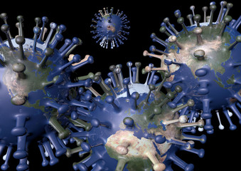 abstract background with lots of light spots