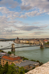 Fototapeta na wymiar Budapest Danube evening view.