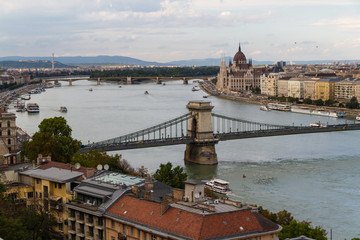 Budapest Danube evening view.