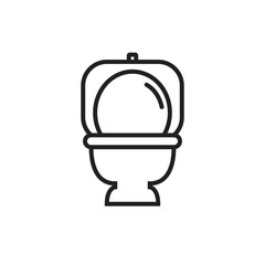 toilet line icon, vector illustration