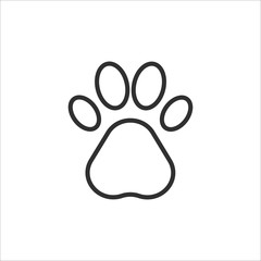 dog paw icon , vector illustration