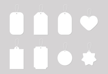 blank labels template price tags set vector