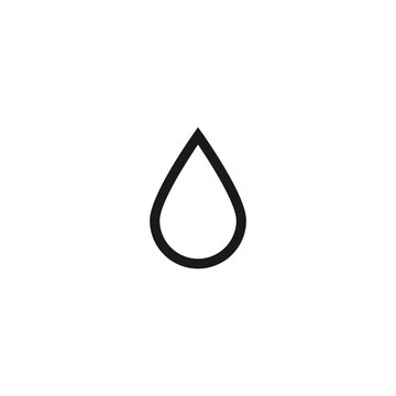 recommend clip art: Water drop line icon.