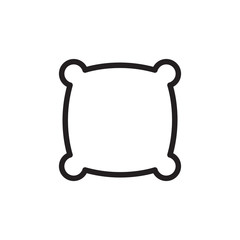 pillow line icon, vector illustration