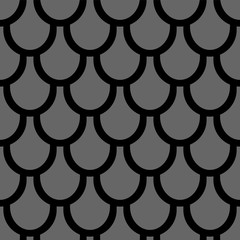 Seamless grid pattern in fish scale design. © troyka
