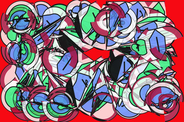 Naklejka premium Graffiti aus den Fugen