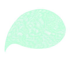 Speech bubble and thought balloon. Hand drawn. Vector