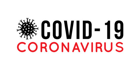 Vector Coronavirus Covid-19 black Icon Sign isolated on white background. Abstract 2019-nCoV Novel Coronavirus illustration