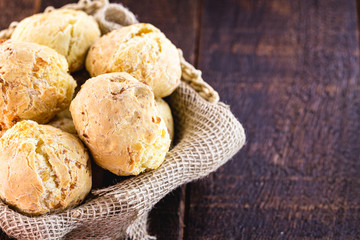 homemade Brazilian cheese bread basket