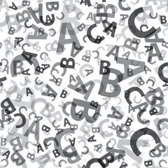 black and white abc letter background seamless