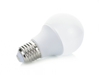 LED, New technology light bulb isolated on white background, Energy super saving electric lamp is good for environment.