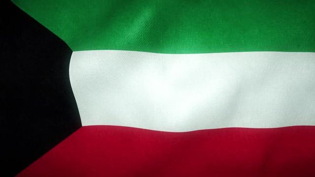 flag of Kuwait waving in the wind