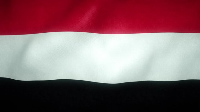 flag of Yemen waving in the wind