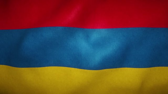 flag of Armenia waving in the wind