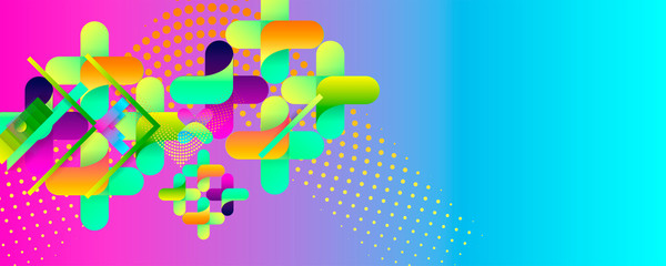 Summer Bright juicy colors abstract background eps 10. Art with geometric elements, lines and dots for text, universal design, banner concept