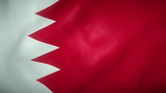 flag of Bahrain waving in the wind