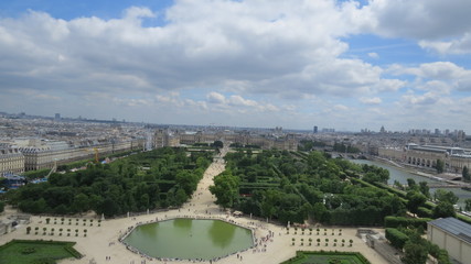 aerial view of paris