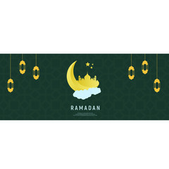 Ramadan Mubarak in Arabic Calligraphy greeting card