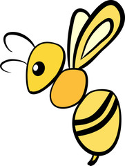 One wasp doodle style illustration