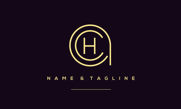 Alphabet letter icon logo ACH or HCA